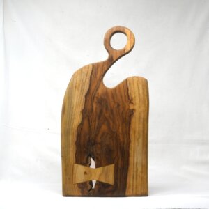 Teakwood Chopping Board with Bow Design and Round Handle