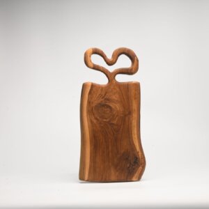 Teakwood Chopping Board with Heart Shaped Handle