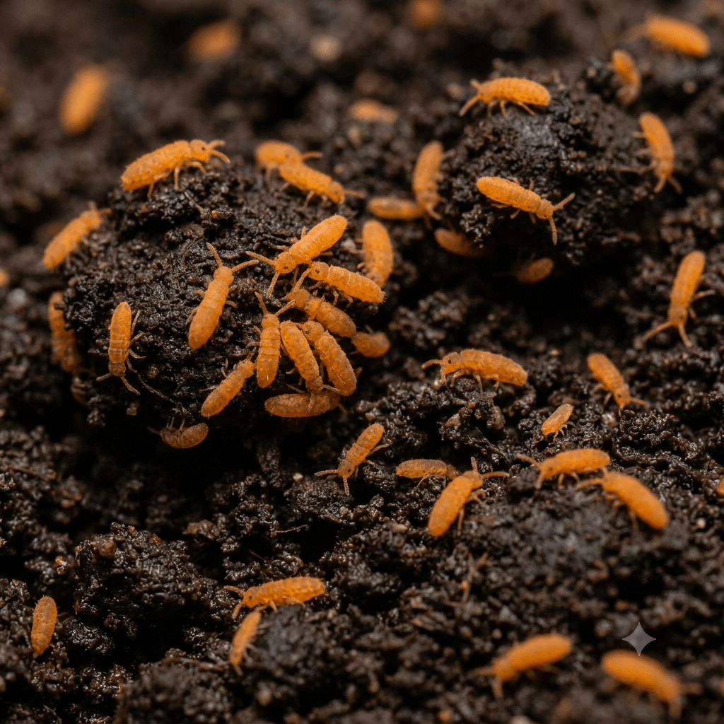 Orange Springtails for Closed Terrariums – 15-20 Qty