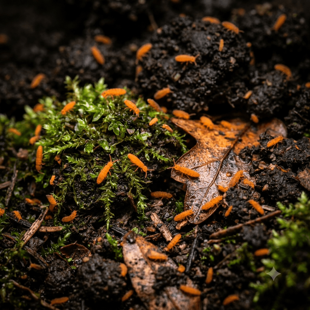 Orange Springtails for Closed Terrariums – 15-20 Qty - Image 3
